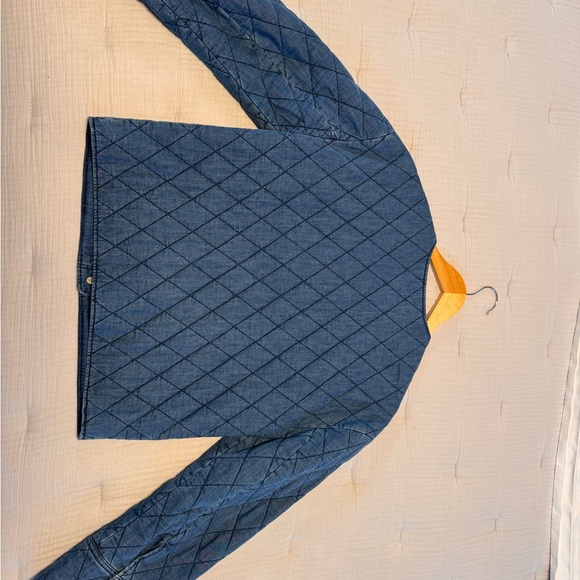 Sézane Dakota Quilted Denim Jacket | Blue | FR 34 / XS / 2 - Picture 7 of 9